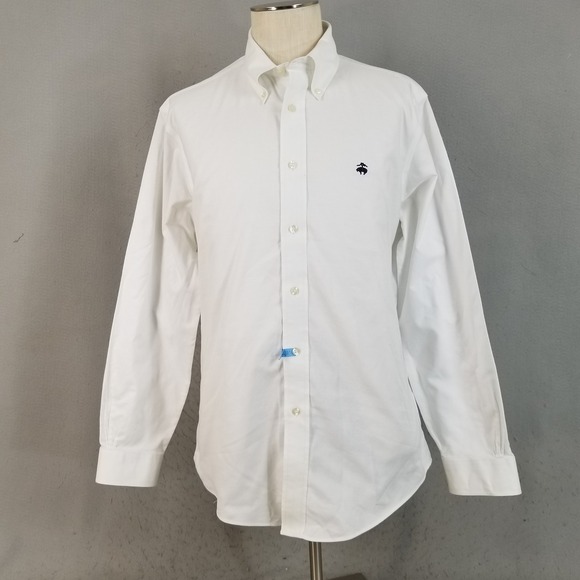 Brooks Brothers Other - Brooks Brothers  Shirt  Button Down Mens L White Oxford Long Sleeve Thick Cotton